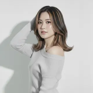 ミディアム カラー KIZU 髪質改善 オカルト怪談のヘアスタイル