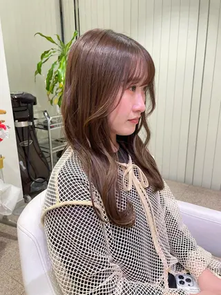 セミロング HARUKI MINATO  Japan福岡所属・似合わせカット 迫留由弥のヘアスタイル