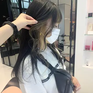 ロング カラー ハッシュカット/ハイ トーン/MANAMIのヘアスタイル