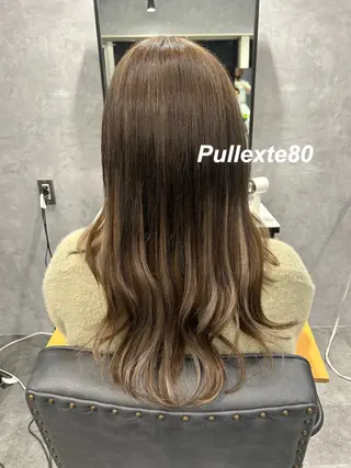 セミロング カラー プルエクステ/インナ ーカラー🦊はるなのヘアスタイル