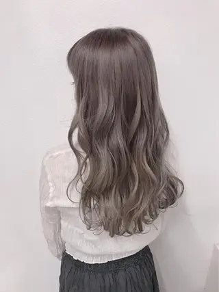 セミロング カラー ヘアアレンジ GiseL天神カラー 髪質改善/ブリーチのヘアスタイル