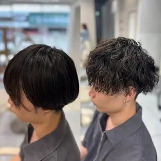 ショート パーマ メンズ メンズ特化韓国風 パーマスタイル/りんのヘアスタイル