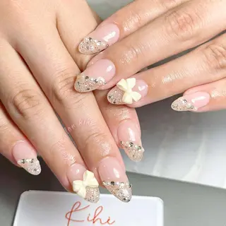 ネイル ユリ🎀長さだし/ パラジェル/持ち込みのネイルデザイン