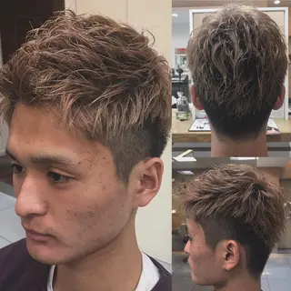 ショート カラー メンズ 縮毛/レイヤー 韓国/橋口のヘアスタイル