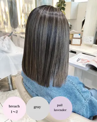 セミロング カラー 山崎俊輔/髪質改善 /バレイヤージュのヘアスタイル