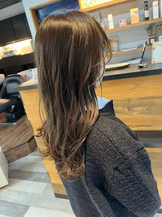 セミロング カラー 髪質改善美容室Lust所属・美容室Lust💚 嶋崎　鷹のヘアスタイル