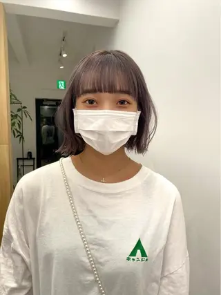 ショート カラー 艶カラー 🤍🫧/makoのヘアスタイル