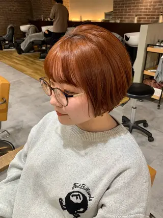 ショート カラー ブリーチ/アレンジ 天満/chihiroのヘアスタイル