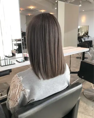 ミディアム カラー 艶カラー×似合わせ カットshihomiのヘアスタイル