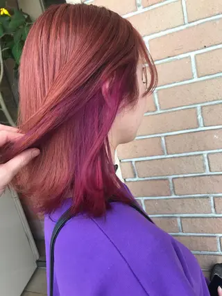 セミロング カラー ヘアアレンジ サロンドミルク 原宿のヘアスタイル