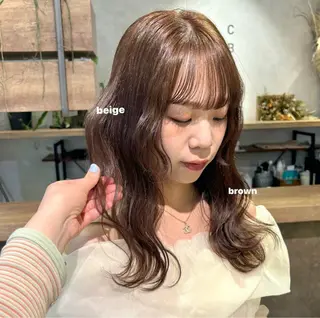セミロング カラー カットモデル募集 nanami‪ ꪔ̤のヘアスタイル