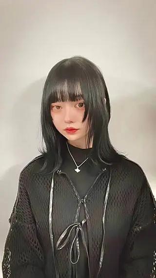 ミディアム カラー ヘアアレンジ ウルフレイヤー エクステ/kokiのヘアスタイル