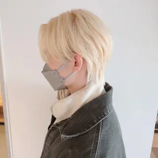 ショート カラー メンズ iss所属・メンズ/パーマ特化 /波巻き/林洋平のヘアスタイル