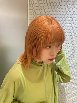 ミディアム カラー ハイライトカラー ❤︎hirokoのヘアスタイル