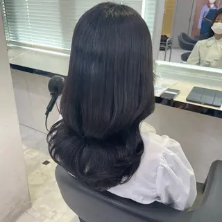 ロング ブリーチなし透明感 ×縮毛矯正🤍ユウのヘアスタイル