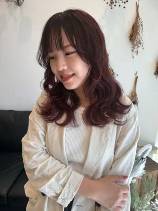 セミロング カラー m ā l o.🌷 サカモトマイコのヘアスタイル