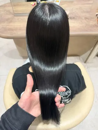 ロング カラー とろける艶髪レイヤー カット髪質改善しゅんのヘアスタイル