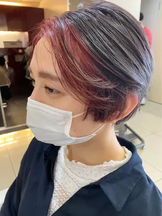 カラー 柔らかオリーブカラー 透明感カラー古澤羅威のヘアスタイル