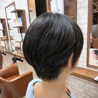ショート カラー 髪質改善/ブラック ヘア/リンのヘアスタイル