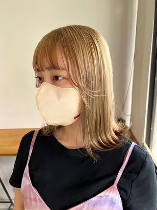 ミディアム カラー ヘアアレンジ 金子 廉のヘアスタイル