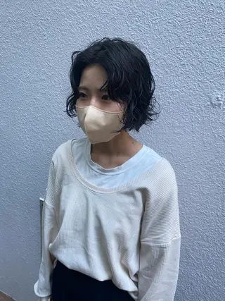 ショート パーマ ハマベ イクト FLORENのヘアスタイル