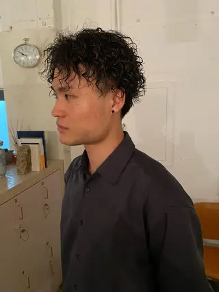 パーマ メンズ 原 瑞希のヘアスタイル