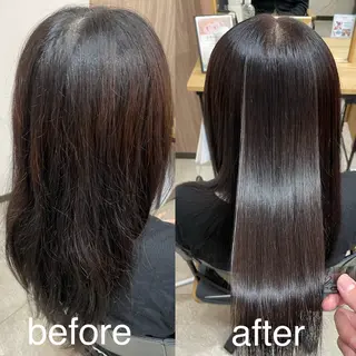 ロング 浅川恵太/縮毛矯正 /ブリーチ縮毛矯正のヘアスタイル