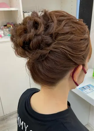 セミロング ヘアアレンジ Hair&make Best Scene所属・Best scene 有楽町店のヘアスタイル