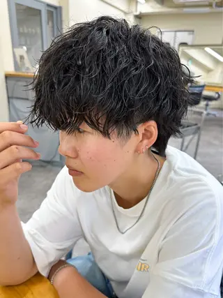ショート パーマ メンズ メンズパーマ メンズ特化ryoのヘアスタイル