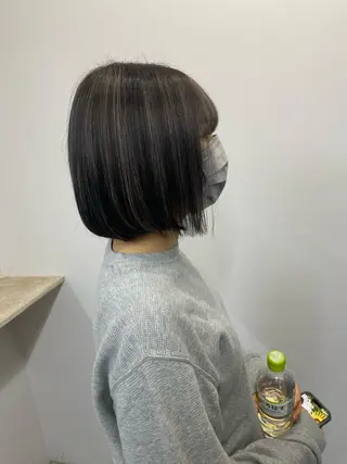 ショート sunc所属・梅田l大人韓国ヘア レイヤー×艶カラーのヘアスタイル