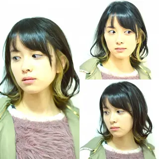 ミディアム カラー 大木 拓瑞のヘアスタイル