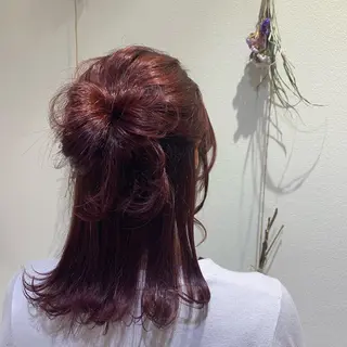 セミロング カラー ヘアアレンジ Dears 香芝店所属・関 優希のヘアスタイル
