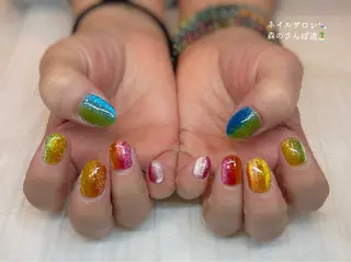 ネイル 森のさんぽ道所属・ショートネイル 森のさんぽ道のネイルデザイン