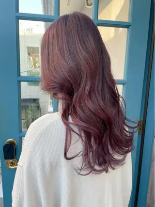 セミロング カラー 顔周りカット× 髪質改善【リョウ】のヘアスタイル