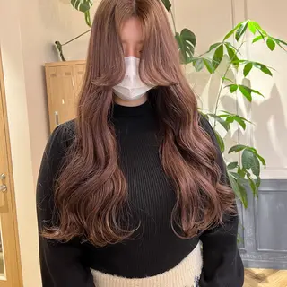 ロング カラー 艶カラー/韓国顔周り 🎀mamiのヘアスタイル