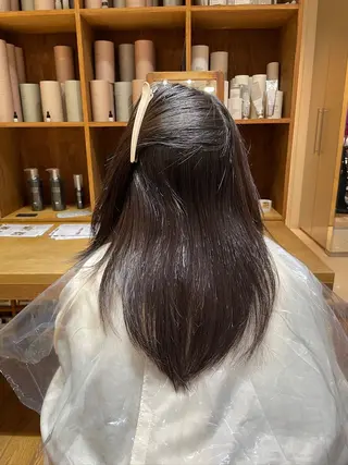 ミディアム パーマ 縮毛矯正/レイヤー 🌙ひかるのヘアスタイル