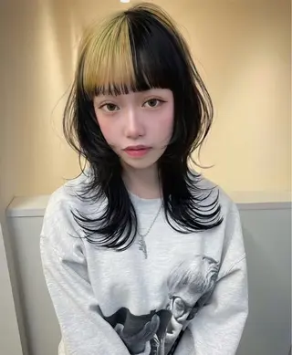 セミロング ウルフカット/ボブ りなのヘアスタイル