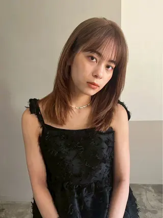 セミロング 南出 碧夢のヘアスタイル