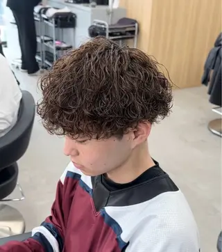 ショート カラー パーマ 福井祥太／海外風 /プードルパーマのヘアスタイル