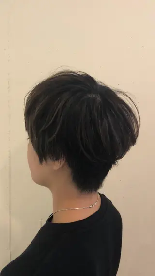 ショート カラー パーマ ヘアアレンジ 【ツヤ髪美容師】 ツダケイスケのヘアスタイル