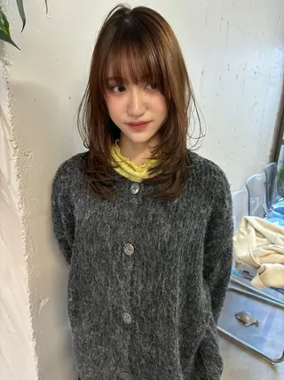 セミロング 似合わせレイヤーカ ット　ʚɞ riiのヘアスタイル