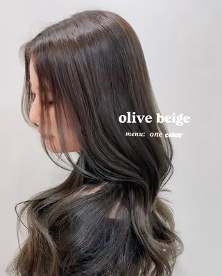 ロング カラー ワンホン×髪質改善 つのーか🩶‪🫧のヘアスタイル