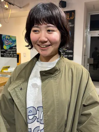 ショート パーマ 小日向 沙織のヘアスタイル