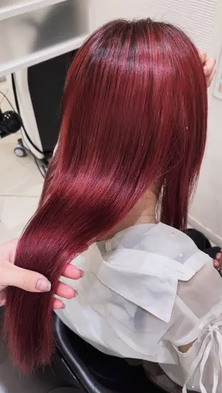 ロング カラー 💖大人韓国ヘア💖 韓国艶カラー【銀座】のヘアスタイル