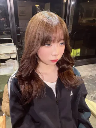 セミロング カラー La fith hair ray 札幌店所属・顔まわり/W カラー/リョウのヘアスタイル