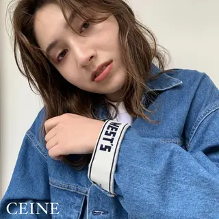 ミディアム パーマ カラー CEINE【セーヌ】 三軒茶屋のヘアスタイル