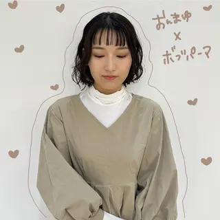 ミディアム カラー パーマ お洒落パーマ/ 艶カラー/michiのヘアスタイル