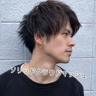 ショート カラー パーマ メンズ JUNTA 梅田茶屋町のヘアスタイル