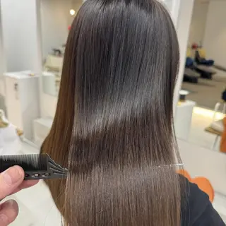 パーマ ハイトーン/艶髪/ 暗髪/韓国/sanaのヘアスタイル