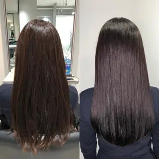 ロング カラー 髪質改善/縮毛矯正 レイヤー/松川匠のヘアスタイル